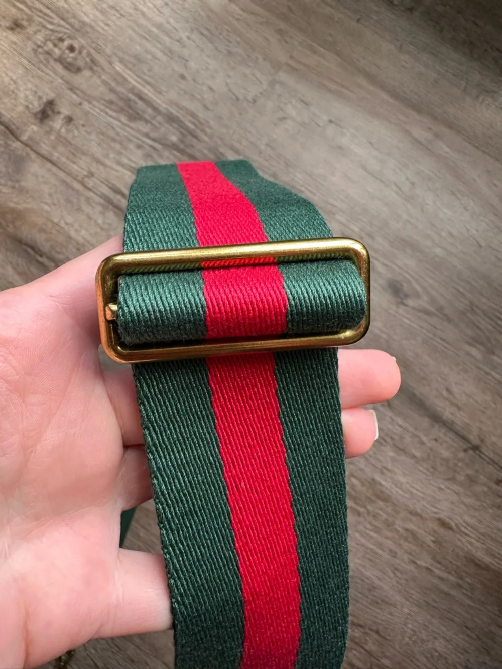 Gucci Green & Red Bag Strap - Picture 3 of 3
